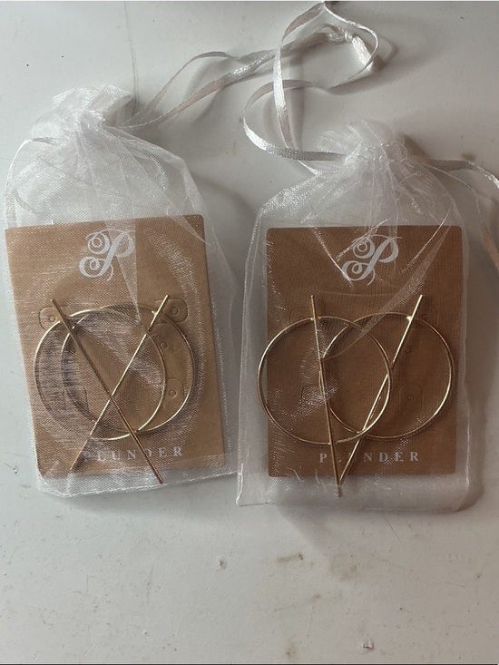 Plunder Jewelry - Plunder Gold Hoop & Bar Earrings Set of Two NWT